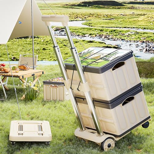 Carretilla plegable de mano de aluminio resistente y portátil miniatura 4