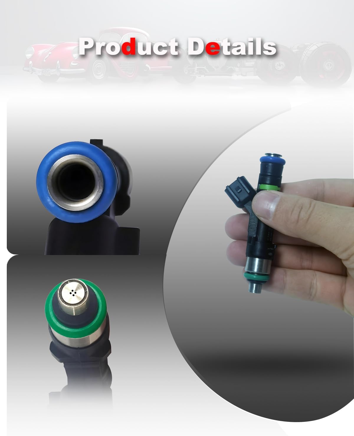 8-Count Fuel Injector Compatible with Ram 2500/3500 2014 & 2016-2020, Ram 4500 2016-2020, Ram 5500 2016-2020 - 6.4L V8 - Replacement for FJ1403 4627479AB