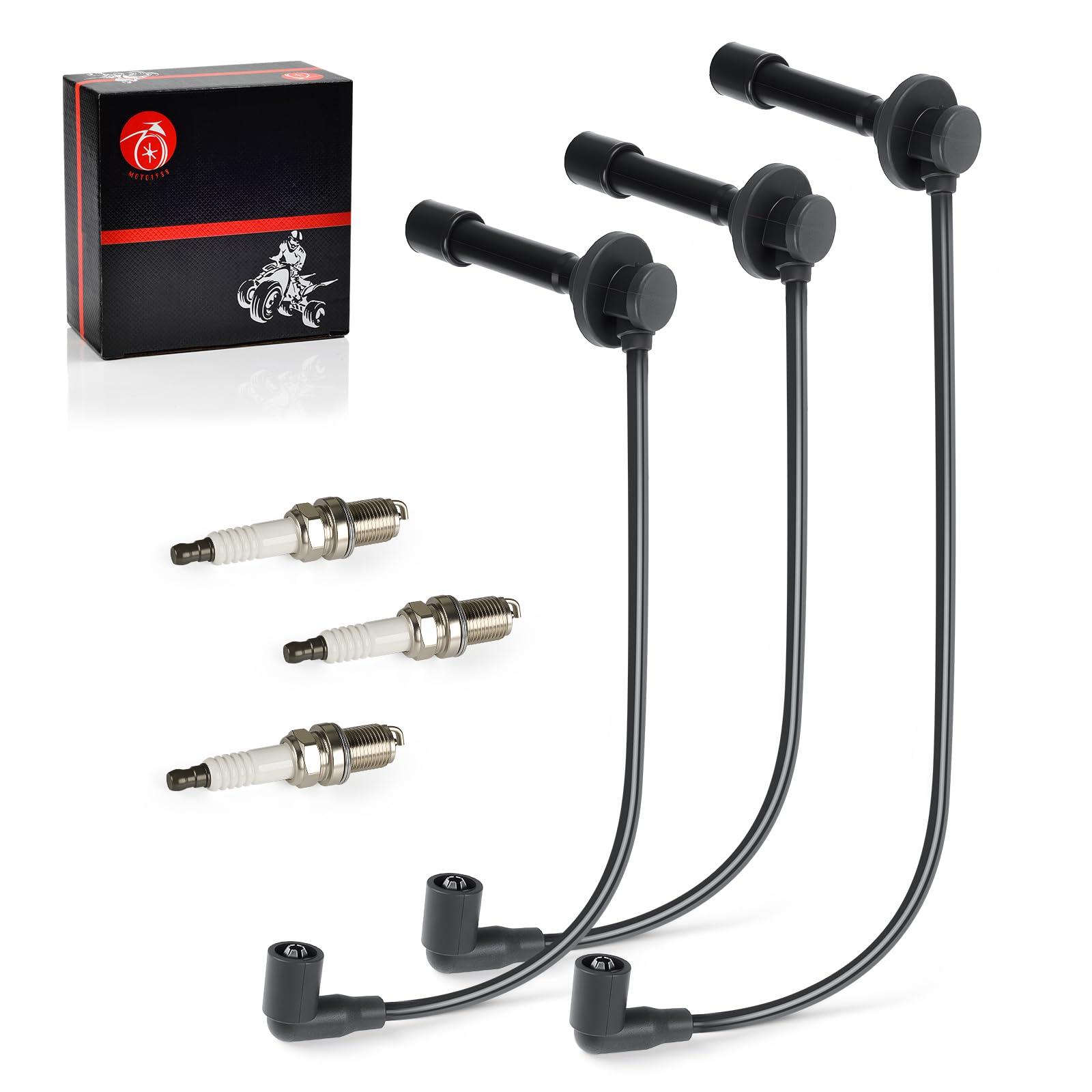 For Kawasaki KAF820 KAT820 Mule PRO-FX Spark plug Wire w/Cap + Spark plug 2015-2023 21150-0013