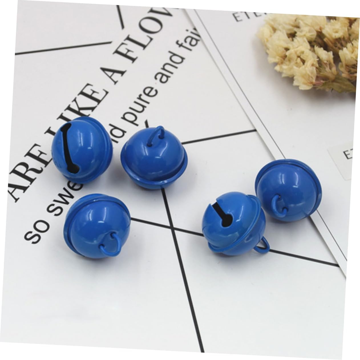 ULDIGI Christmas Bells for Decor 30pcs 22mm Round Jingle Bell Metal Pack for DIY Crafts Home Decoration