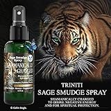 Blue Morpho Triniti Palo Santo Sage Smudge Spray - Negative Energy Cleansing Protection Spray with T