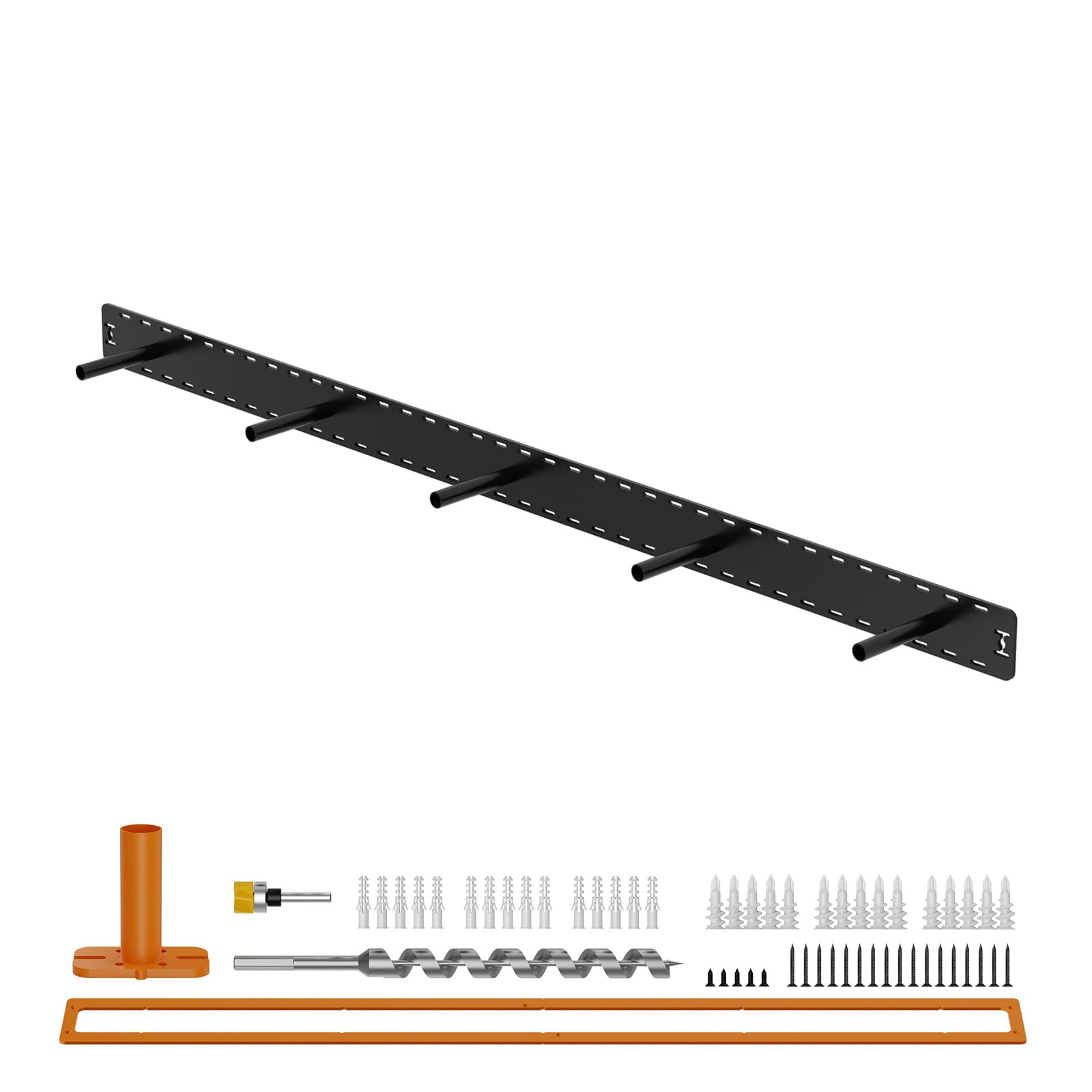 1 pack large shelf brackets long floating shelf bracket invisible floating shelf hardware heavy duty floating mantel brackets(56"x4"x3")