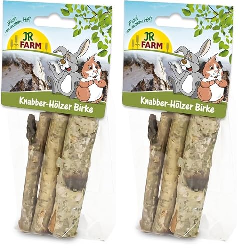 JR FARM Knabber-Hölzer Birke 40 g (Packung mit 2)