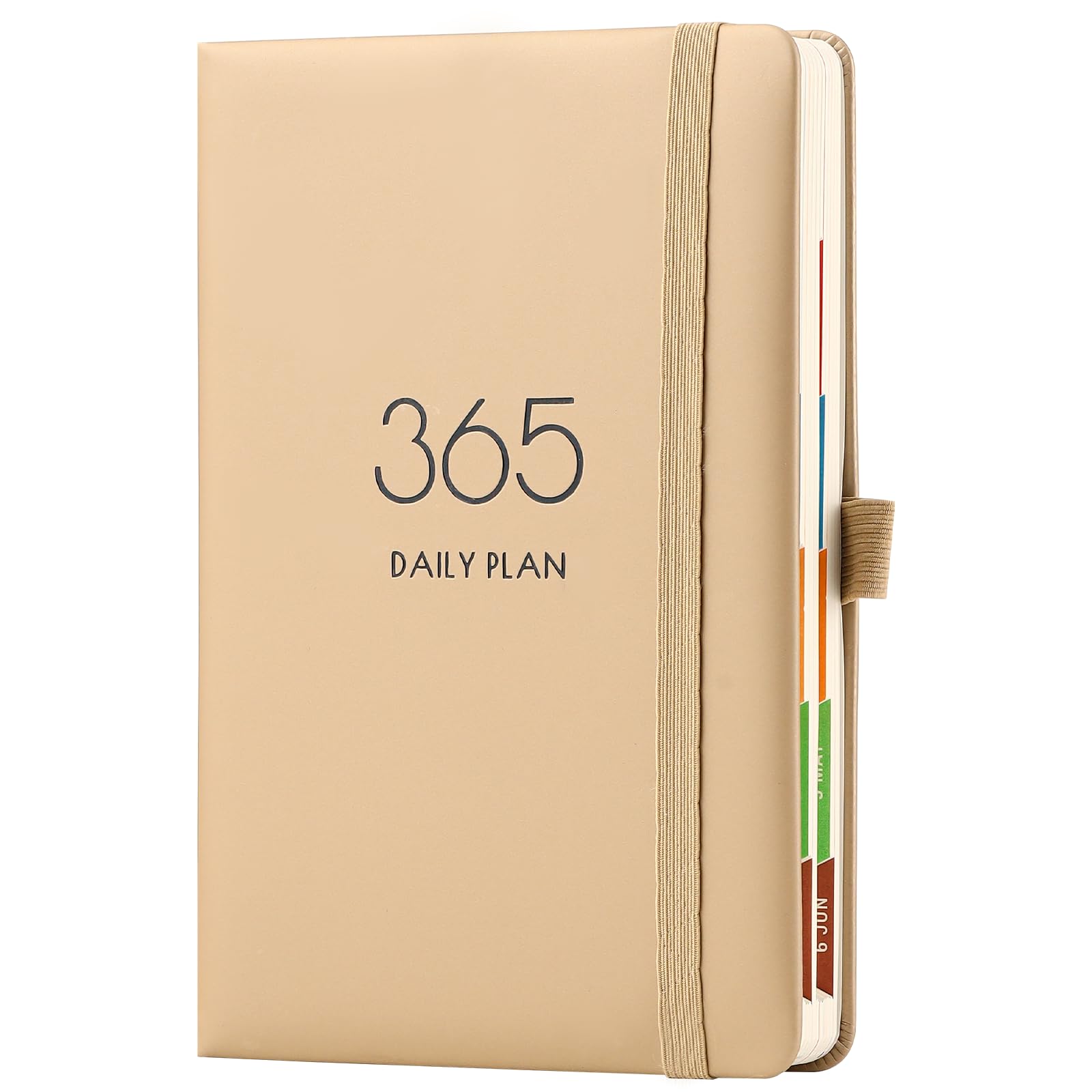Mljtoyo Academic Diary 2025-2026,Day To Page A5 Diary 2025-26 Organiser,Jul 2025 To Jun 2026 Diary,Month Daily Planner With Pen,Coloured Side Tab, Pen, Stickers,3Bookmarks (5.9" × 8.5") Green - View #2