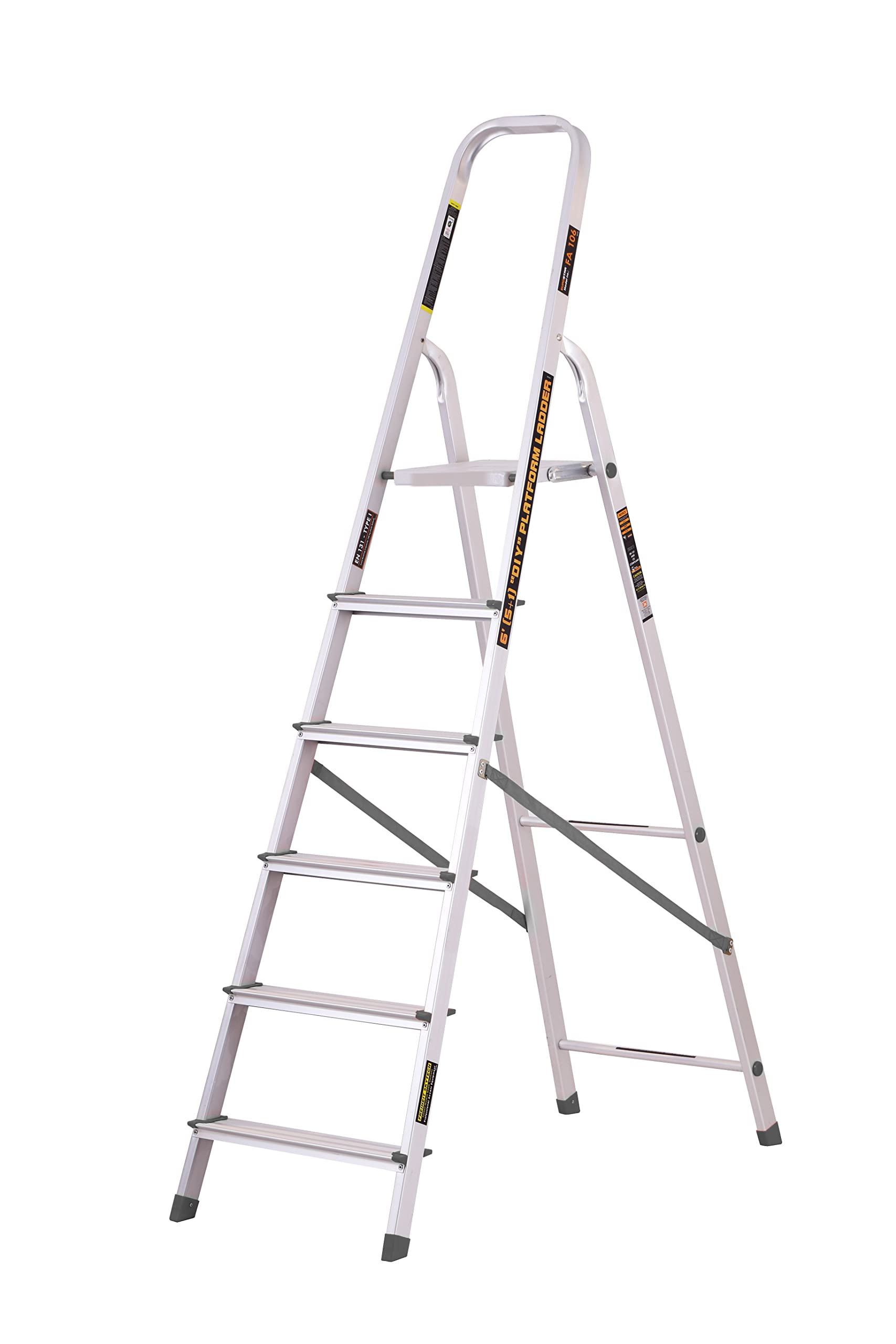 Freiheit Platform Ladder 6Ft, Silver, 4525032