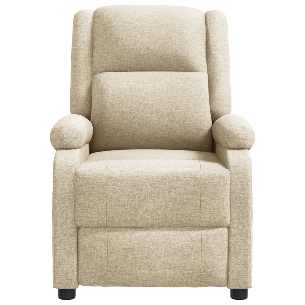 Willood Sillon Relax Reclinable Electrico Sillón de Masaje de Tela Color Crema