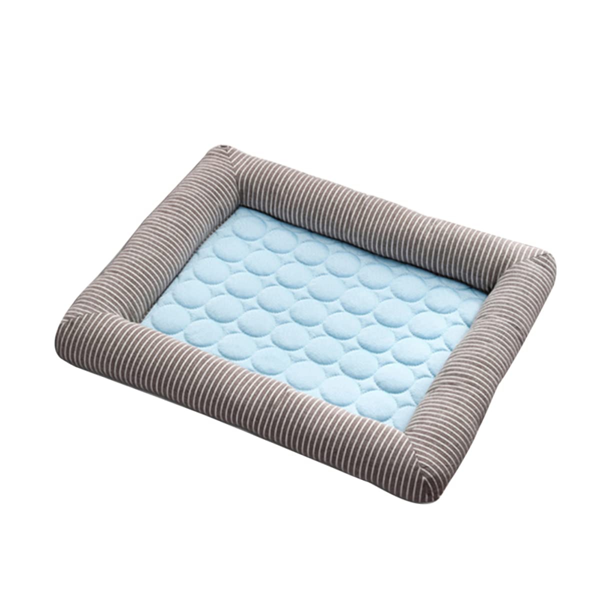 INOOMP Cuscino Rinfrescante in Tela e Cotone Blu per Gatti e Animali Domestici Calda Lavabile e Sfoderabile per e Decorazione Casa