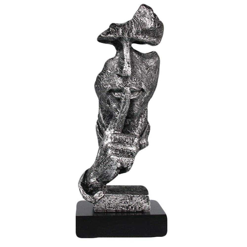 Sculpture de personnage de penseur : valorisez enfin vos étagères vides
