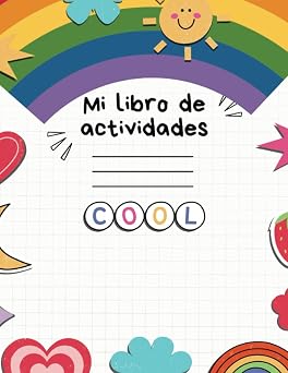 Cuaderno cuadriculada para matematicas ninos arco iris libreta de 120 paginas 8.5x11 Spanish Edition