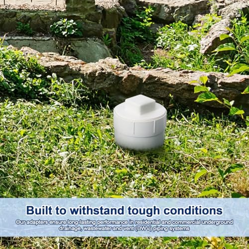 Image of Gadpiparty 2 Pcs 4 inch PVC Sewer Cleanout Cap, Sewer Pipe Cap, With Plug Pipe Fitting, for Outdoor Garden, RV, and Other Drainage Piping System