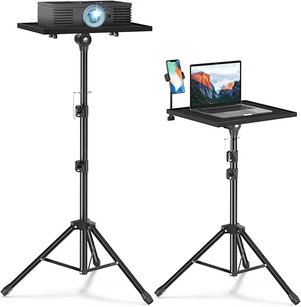 Facilife Projector Stand Tripod - Laptop Tripod Projector Stand Adjustable Height 22 to 47 Inch, Projector Tripod Stand, Tripod for Porjector, Projector Stand for Outdoor Movies
