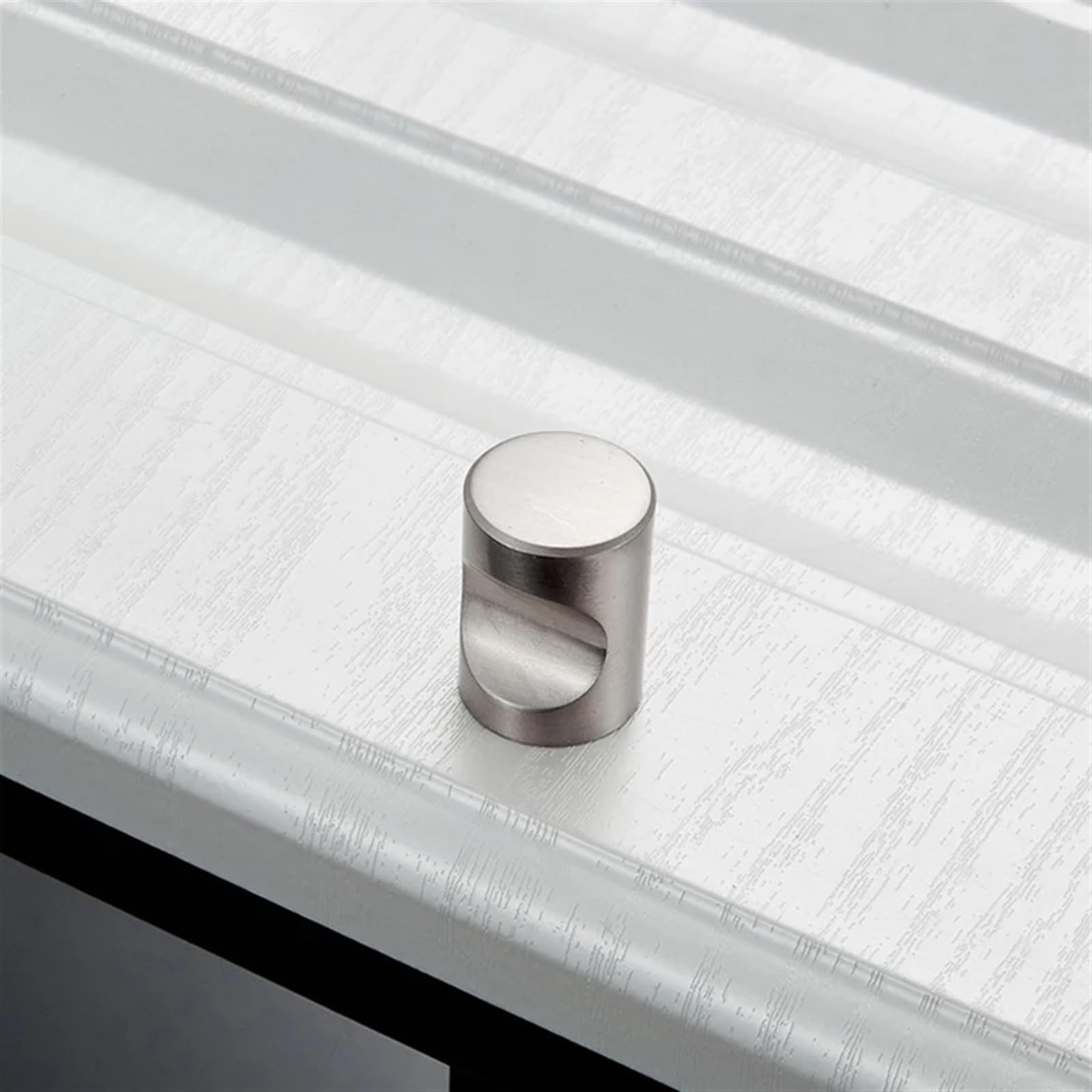 Poignées de porte à trou unique en alliage de zinc brossé pour meuble