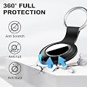 Linsaner Silicone Case Holder for AirTag 2nd Gen & 1st Gen, Black gallery image