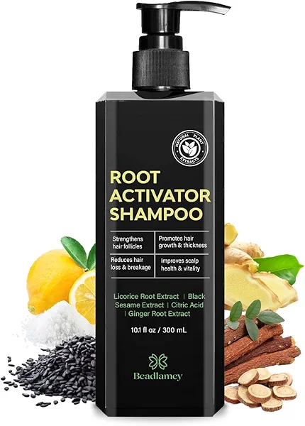 Root Activator Shampoo for Men: Hair Growth Shampoo for Hair Loss and Thinning Hair - 10.1 fl oz / 300 mL