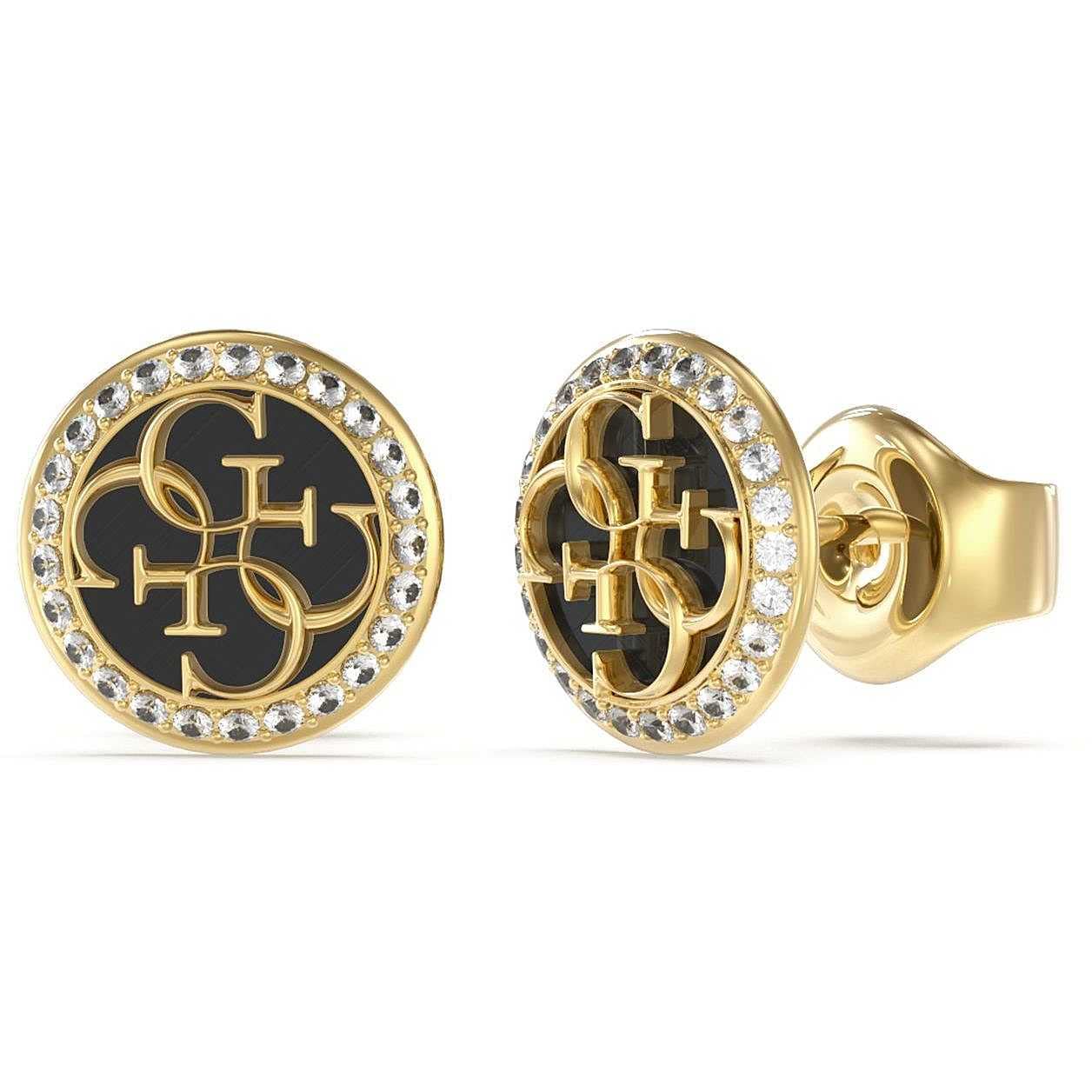 GUESS Pendientes de plata de ley para mujer, JUBE02147JWYGBKT/U, plata de ley, talla única, One Size, Plata de ley, Cristal