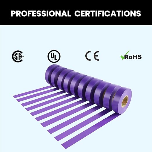 Lichamp Cinta Eléctrica Morada 10-Pack 3/4 in x 66 ft miniatura 5