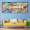 Dvbonike Jumbo Mandala Coloring Poster Giant Summer Color-in Paper Poster DIY Drawing Blank Doodle Art Banner 55.1 x 23.6 inch Tablecloth Wall Decoration, Home School Activity Party Supplies for Kids #5