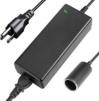 Delzon AC to DC Converter 12V 5A 60W, 110V-240V to 12V Power Supply Adapter with AC Input Power Cord for Car Vacuum Cleaner Car Fan Car MP3 -Black
