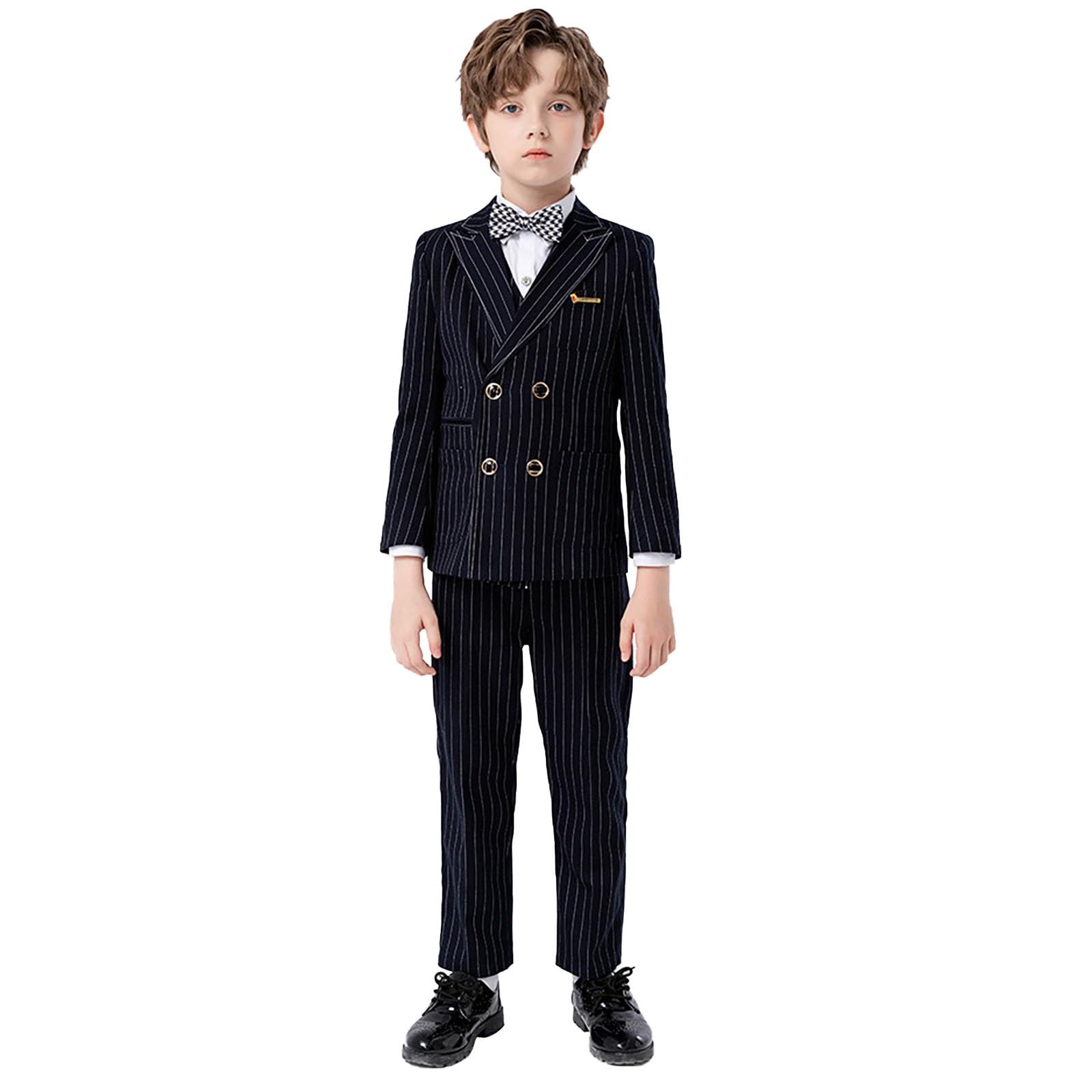 Conjunto de ropa para niños, traje de caballero, camisa de manga larga + chaleco + pantalones, ropa informal, ropa de bebé, juego de ropa infantil