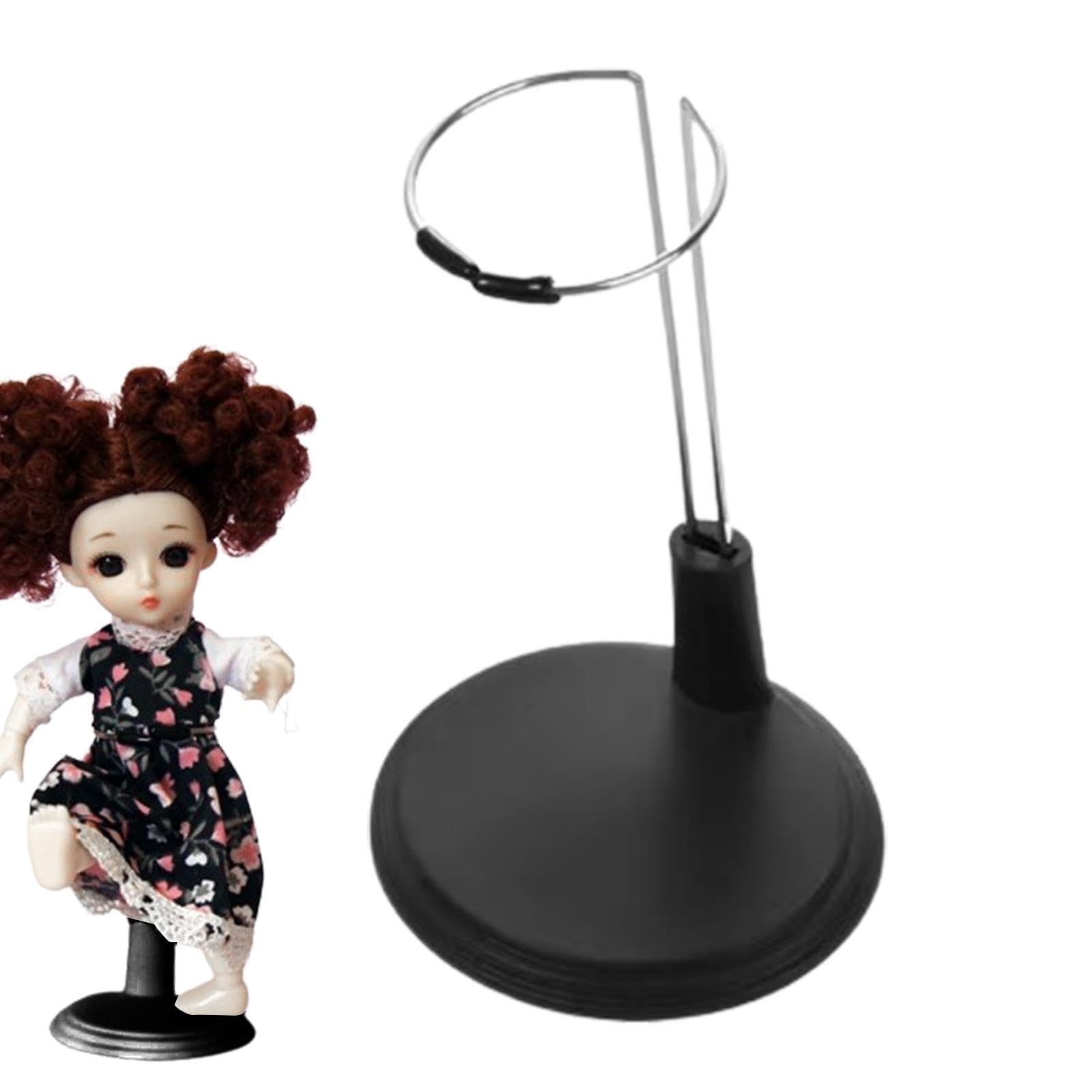 Support Poupée Transparent Et Rose Lot De 6 - Présentoir Stable 21x9.5x7 Cm Pour Figurines, Exposition Sur Table Ou Étagère, Cadeau Enfant