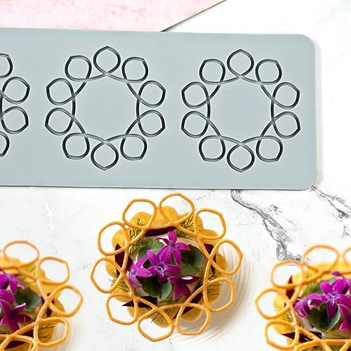 Miniatura 8 de Molde de encaje de silicona para fondant de flores 3D, tapete comestible de azúcar, tapete de encaje de impresión de fondant, tapete de encaje con