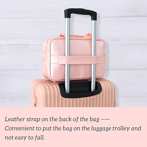 Miniatura 9 de CUBETASTIC Neceser de viaje colgante, bolsa de maquillaje portátil de viaje con asa, bolsa organizadora de cosméticos de nailon impermeable con