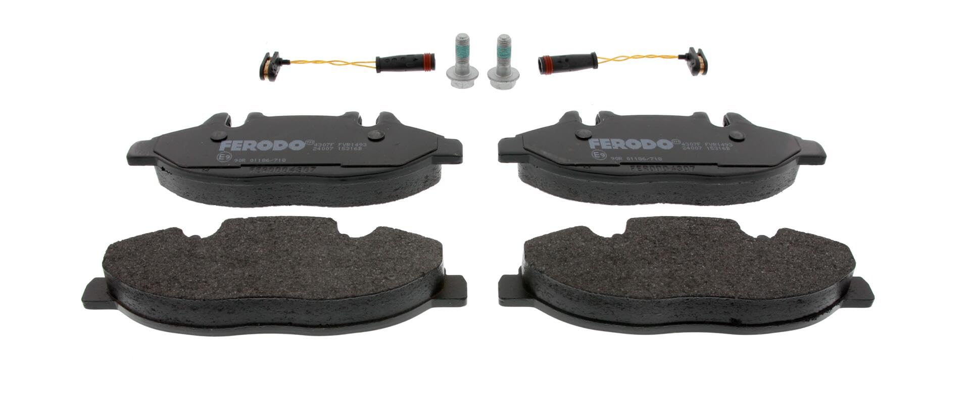 FERODO Juego de pastillas de freno Delantero con contacto avisador de desgaste con accesorios FVR1493 Juego de pastillas de freno Compatible con MERCEDES-BENZ VITO Autobús W639 VIANO W639