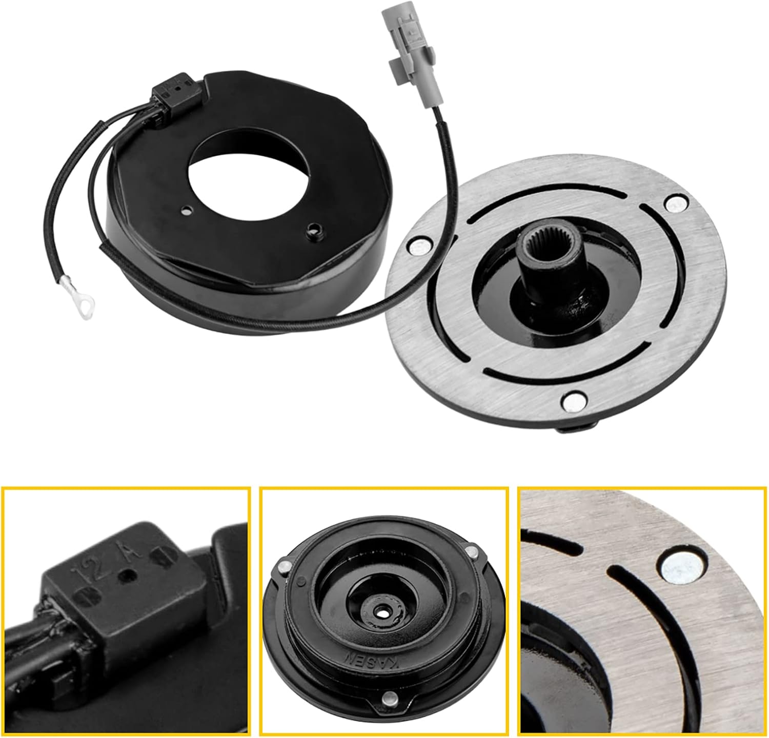 Torchbeam 158325 A/C Compressor Clutch Assembly Kit Compatible with Tundra 2015-2021, Tundra 2007-2014 5.7L, Tundra 2010-2014 4.6L, Replace 471-1016, 158325