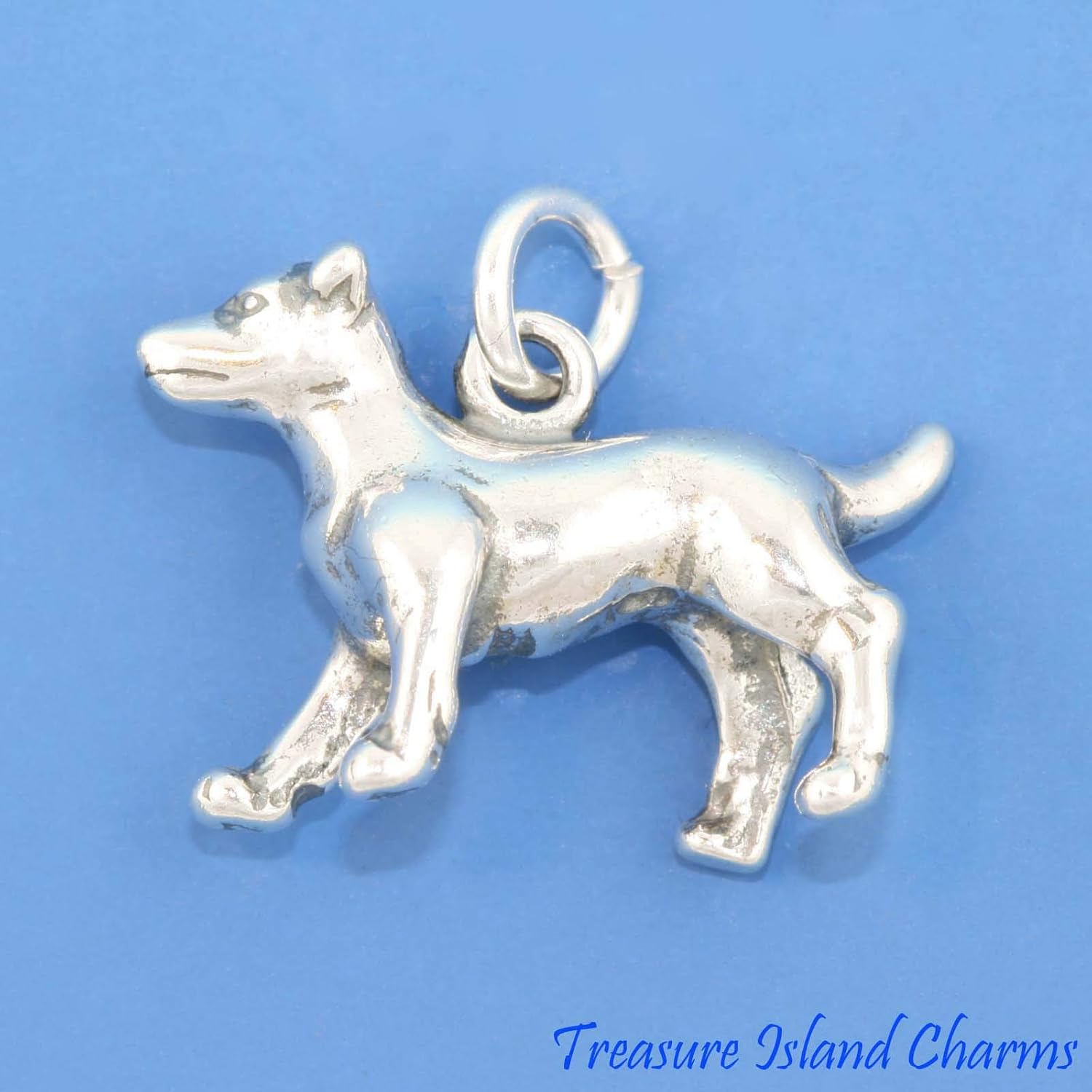 Dakota West Jack Russell Terrier Dog Breed 3D 925 Solid Sterling Silver Bracelet Charm Pendant Jewelry Making Supply