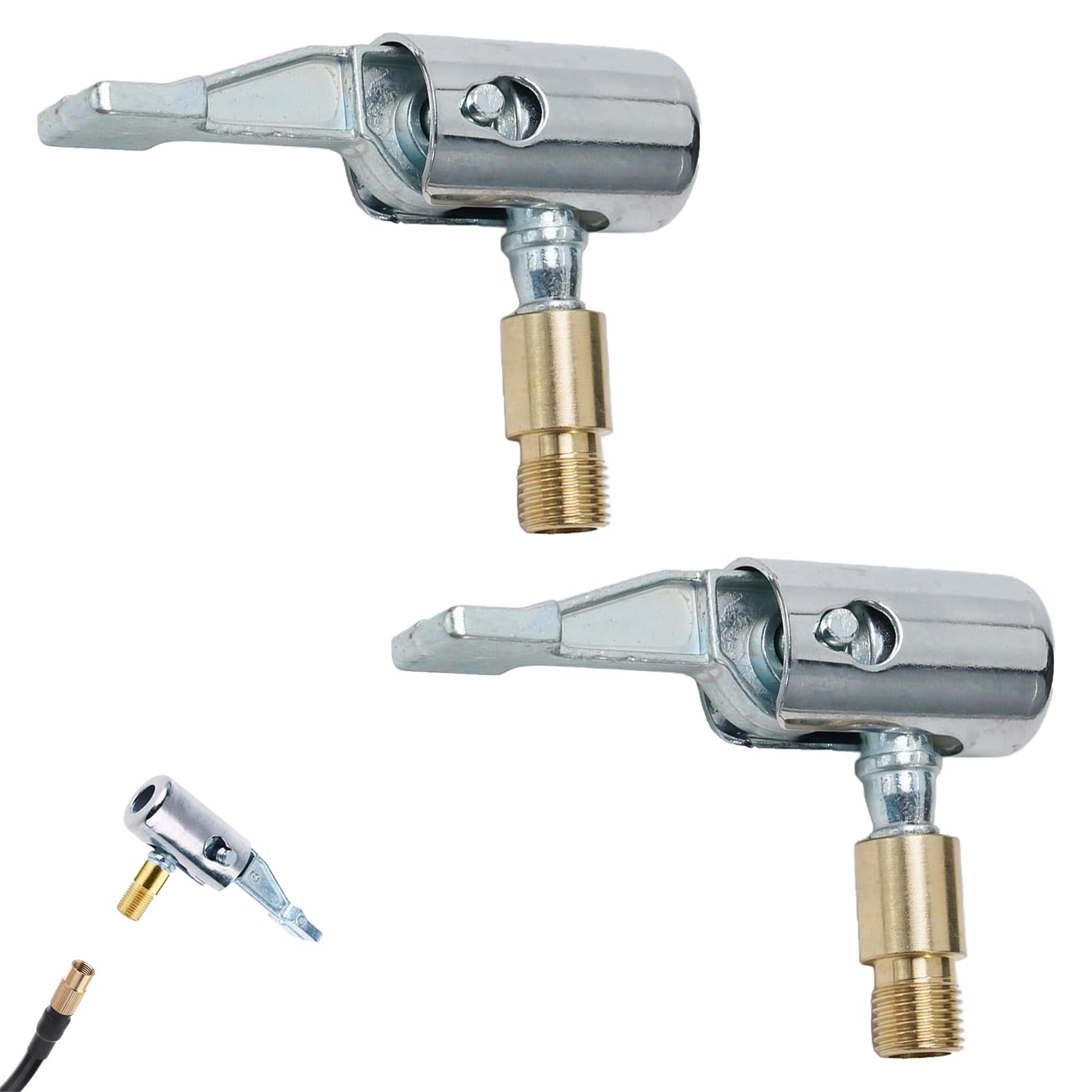 2 stuks 8mm autoventieladapter, autoventiel hendelstekker, luchtspankop, bandenvuller adapter, luchtpomp adapter, bandenventiel luchtpomp clip, draagbare bandenluchtspankop ventielaansluiting, voor