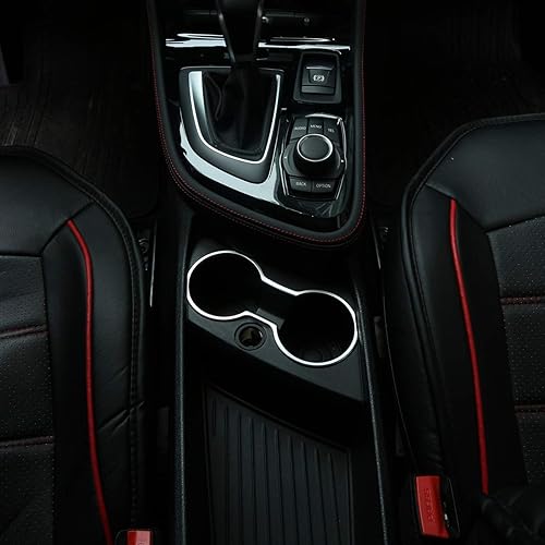 Miniatura 5 de YIWANG ABS cromo coche centro portavasos cubierta marco marco ajuste para BMW 2 serie F45 F46 218i 2015-2018 manija izquierda Drive Accesorios