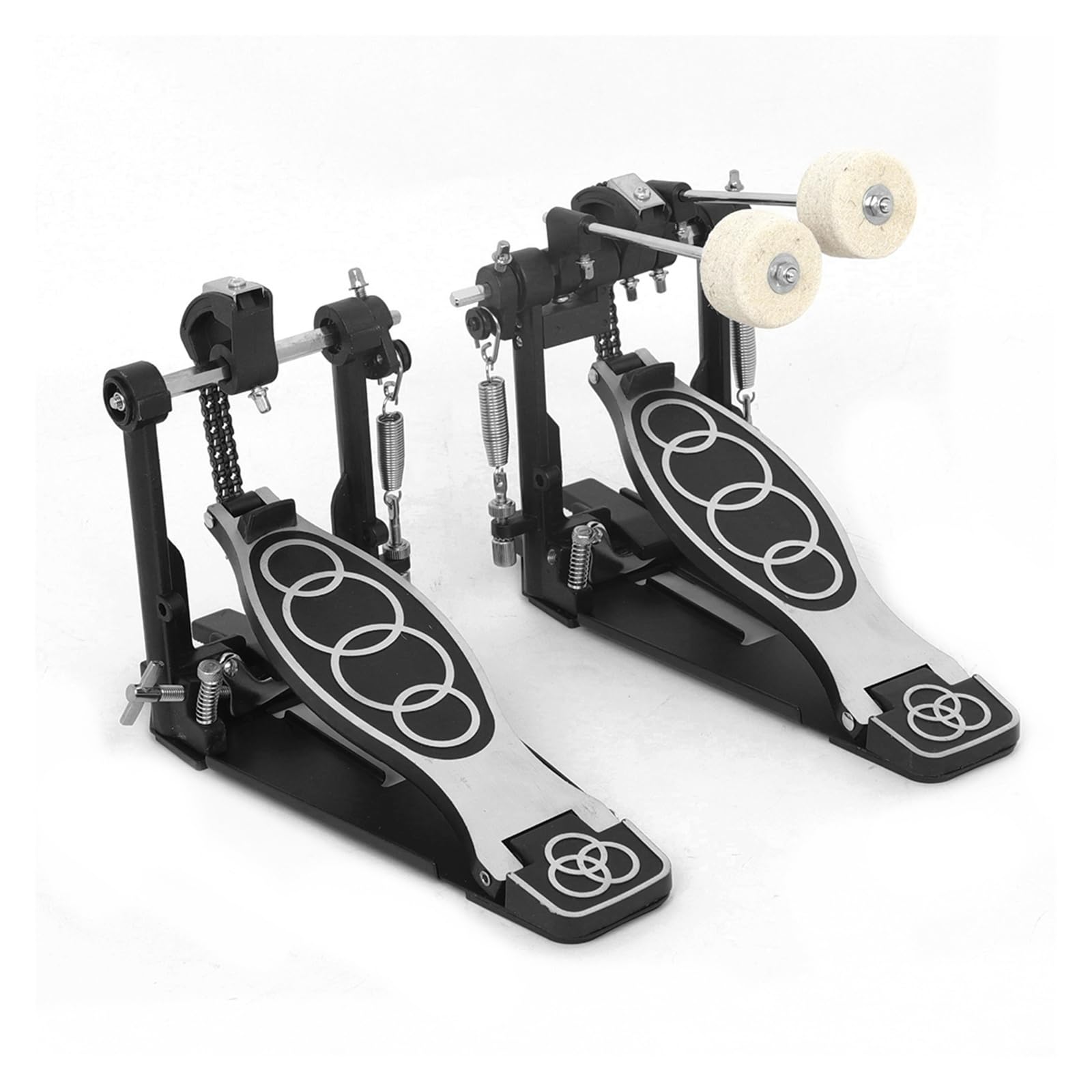 Kit di batteria Doppio driver Pedale Mallet Batteria elettronica Doppia catena in alluminio Accessori for percussioni professionali
