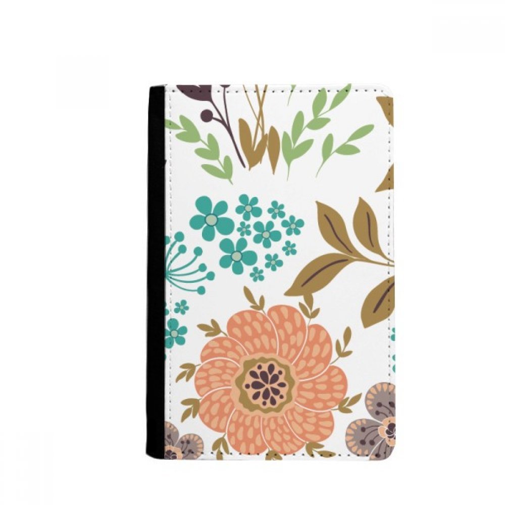 Orange Sun Flower Plant Paint Passport Holder Notecase Burse Wallet Cover Card Purse