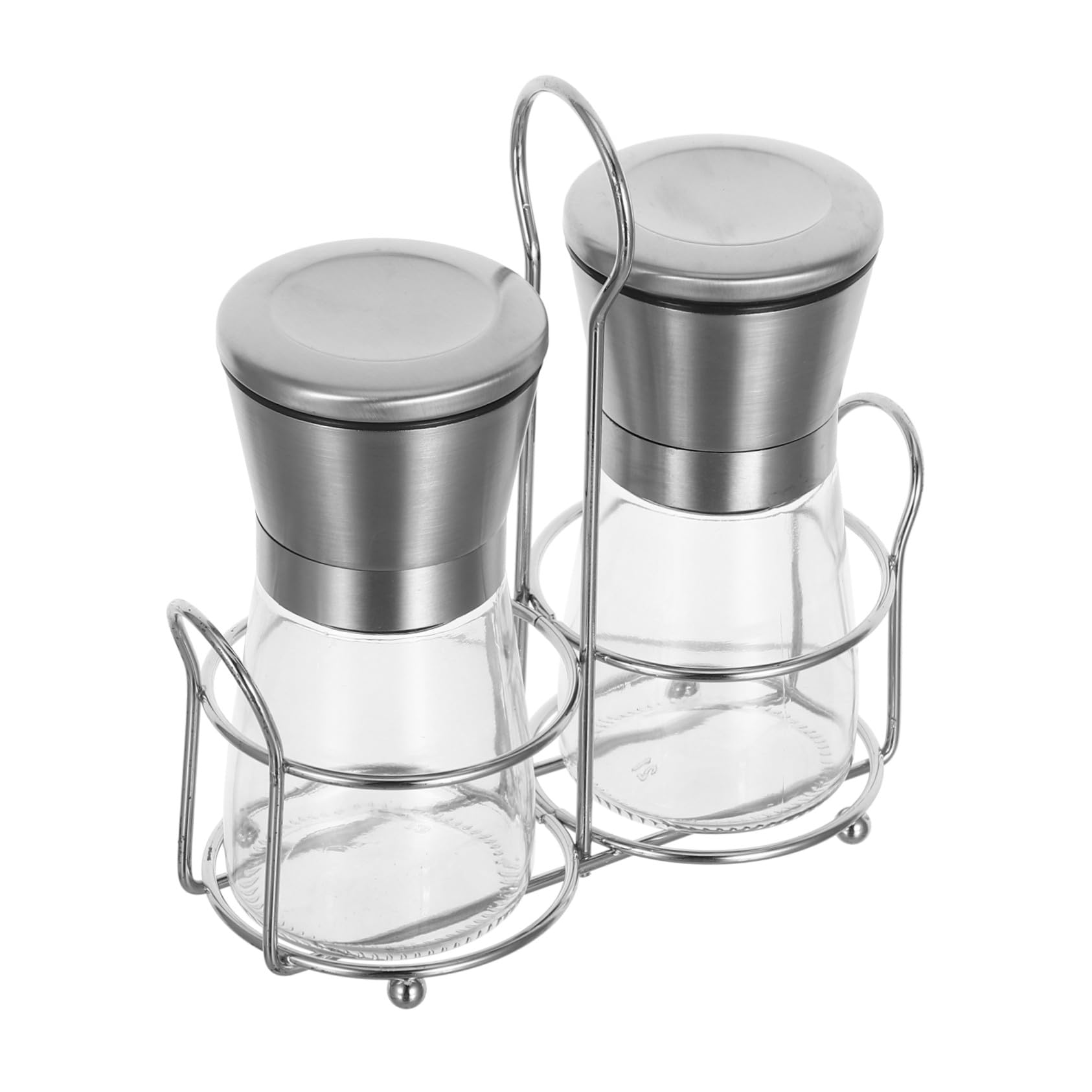 Yardenfun Macina Pepe Manuale in Acciaio Inox con Macina Regolabile, Bottiglia Trasparente Ricaricabile per Pepe Nero e Sale Marino, per Cucine Domestiche e Barbecue All'aperto