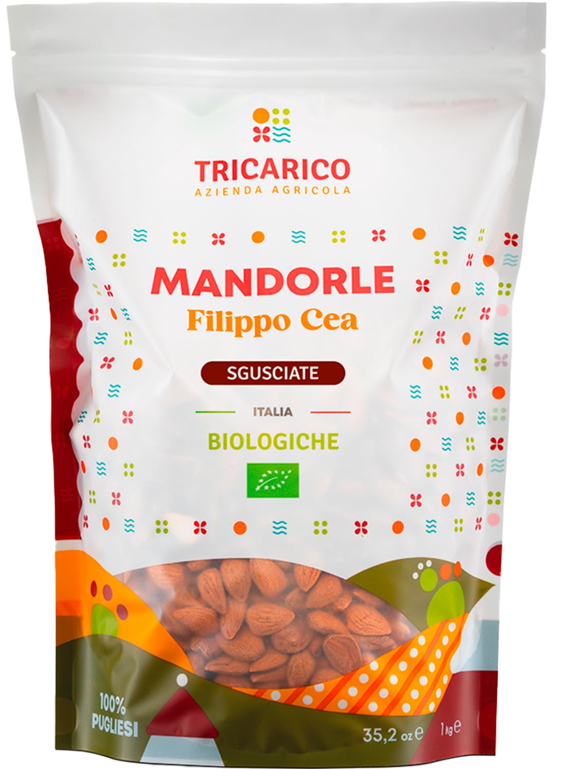 TRICARICO AZIENDA AGRICOLA - Mandorle BIO - Puglia - Toritto - 100% Filippo Cea - Sgusciate - 1 kg