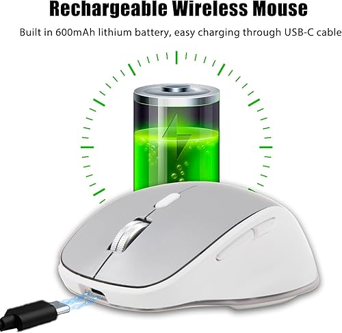 Miniatura 2 de SHUNJINRUN Mouse Bluetooth mouse inalámbrico recargable para computadora 3 modos BT50BT30USB ratones inalámbricos silenciosos para laptop Surface