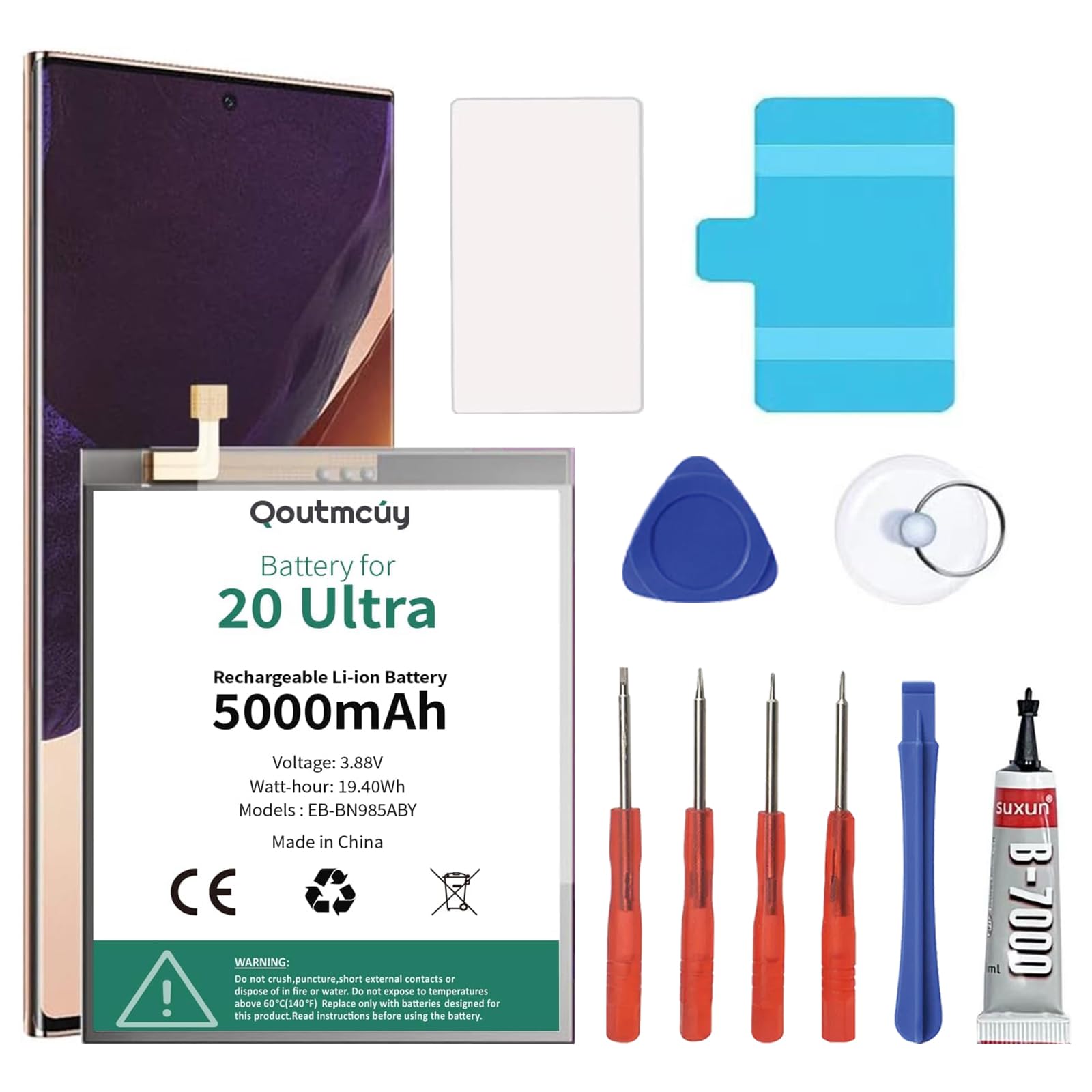 Amazon.com: Qoutmcuy Note 20 Ultra Battery,5000mAh [2026 New