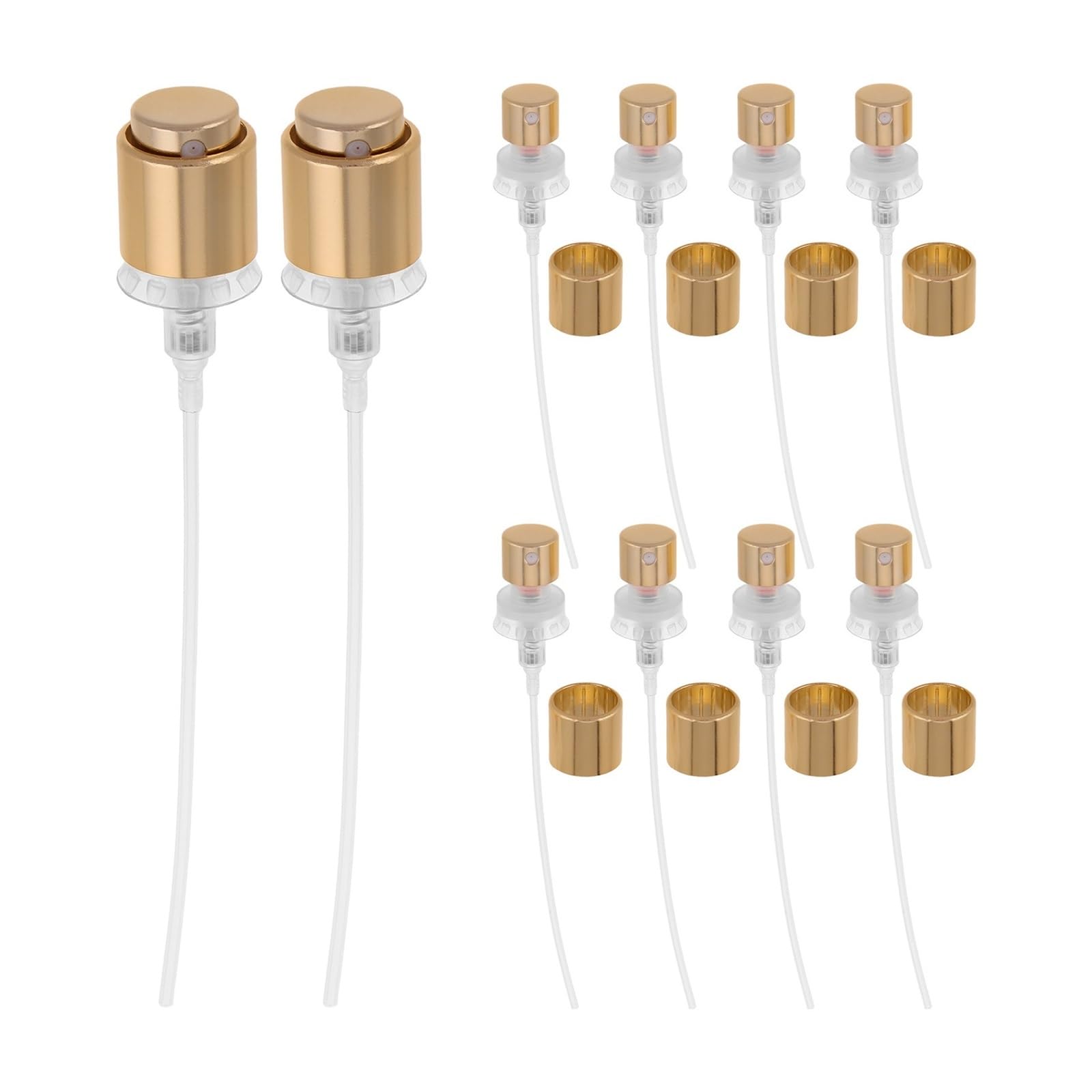 XIEHYA 10 Pcs Nozzle Golden Spray Perfume Cap Bottle Head Plastic Clip Pump For Bottles