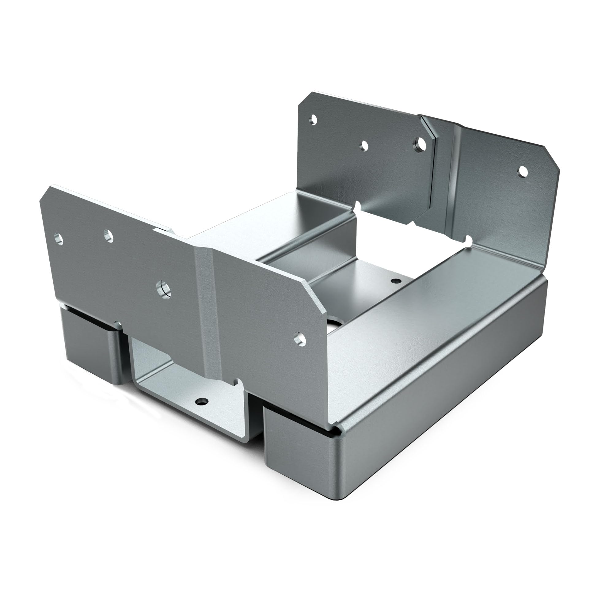 vikofan 4-Pack 6x6 Post Bases - Actual 6"x6" Fit for Wood Posts, Heavy Duty Galvanized Anchors, 1" Standoff Brackets for Deck, Fence, Pergola