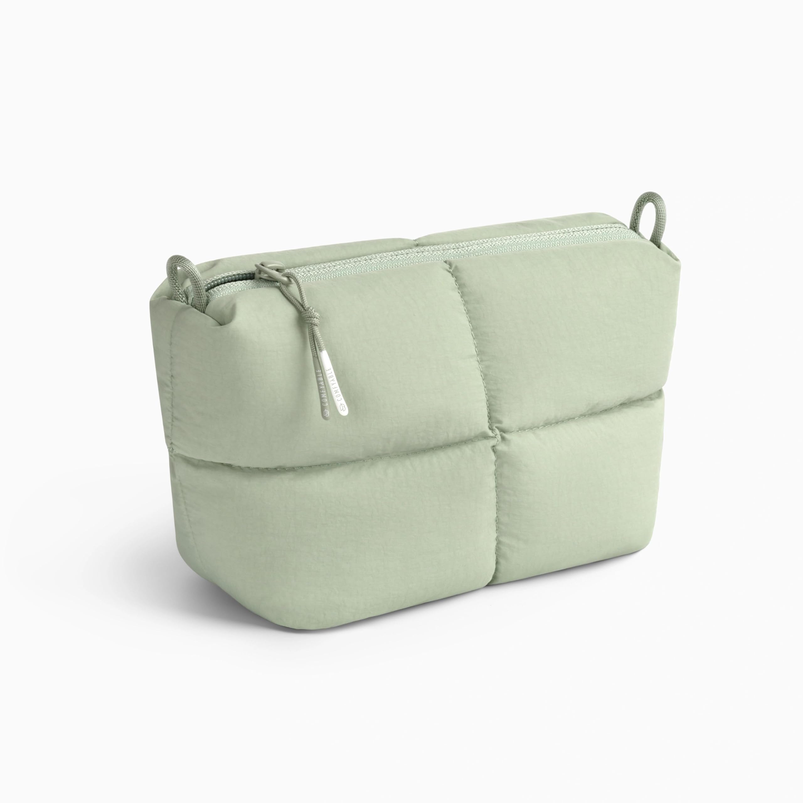 Comfyable Puffy Electronics Organizer da viaggio per donne, uomini, custodia per cavi per caricabatterie, telefono, power bank, cavo, custodia compatta per accessori tecnologici, salvia