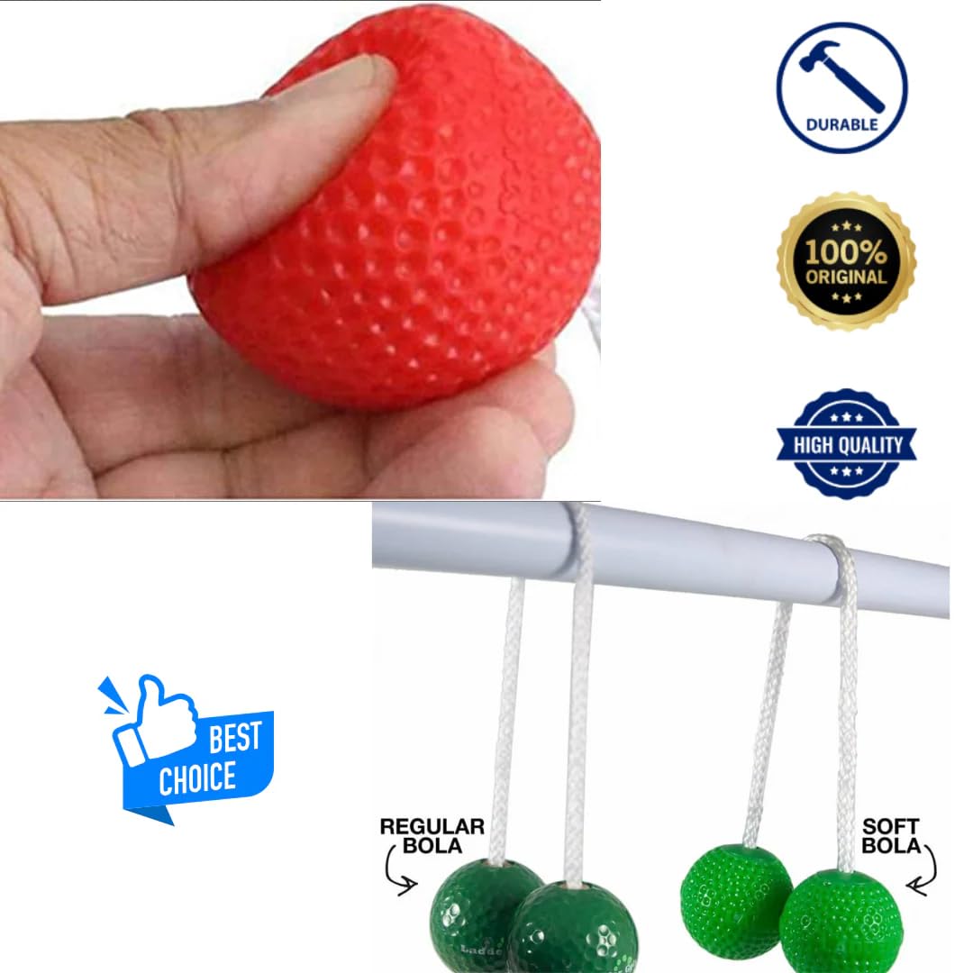 Leitergolf Set professionelle Qualität mit Holzgestell, Weiche Bolas in 4 Farben, Luxus Tragetasche, Premium Outdoor Spiel, offiziell und turniertauglich