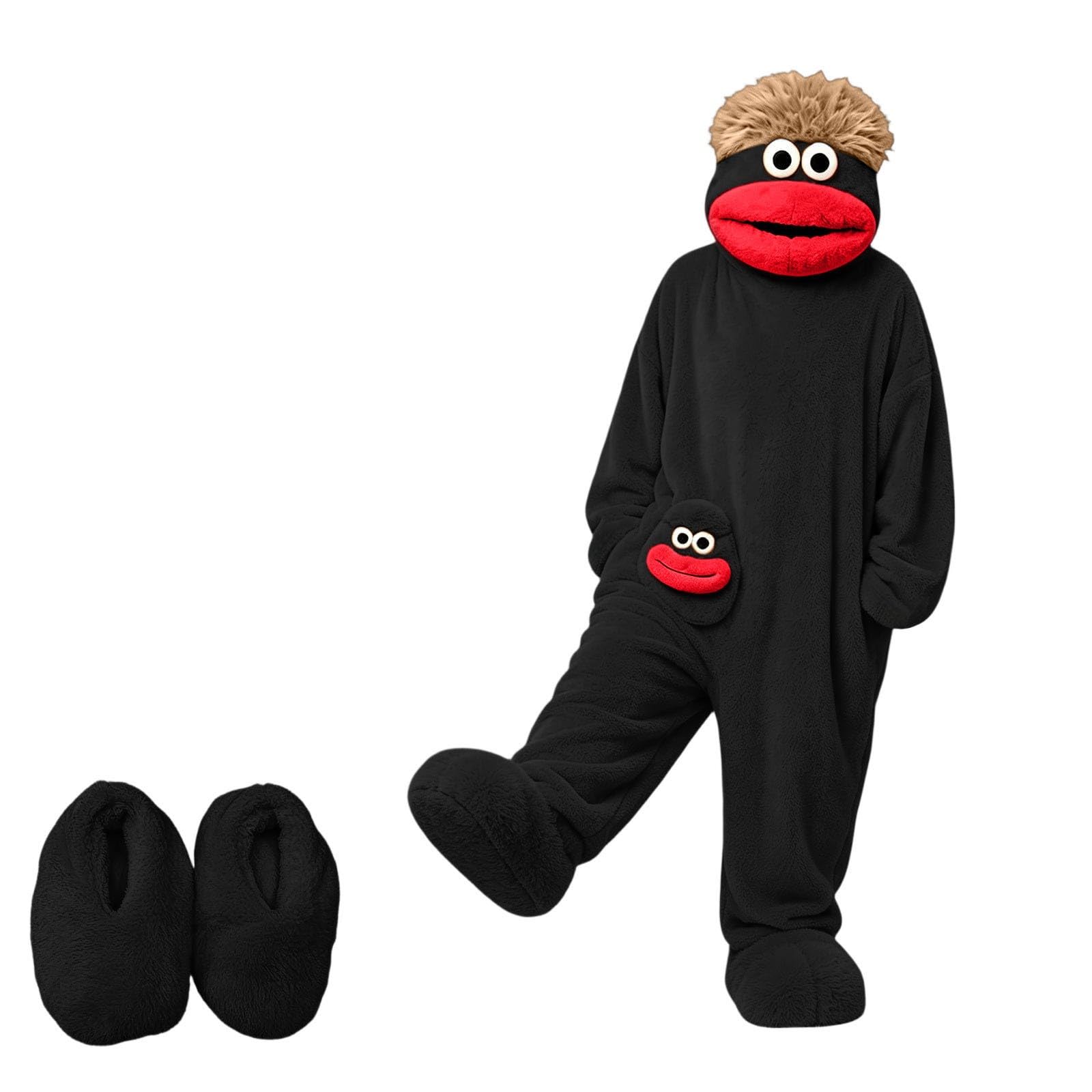 Silly Monster Onesie Boys Girls Jumpsuit Unisex Ultra Soft Hooded One Piece