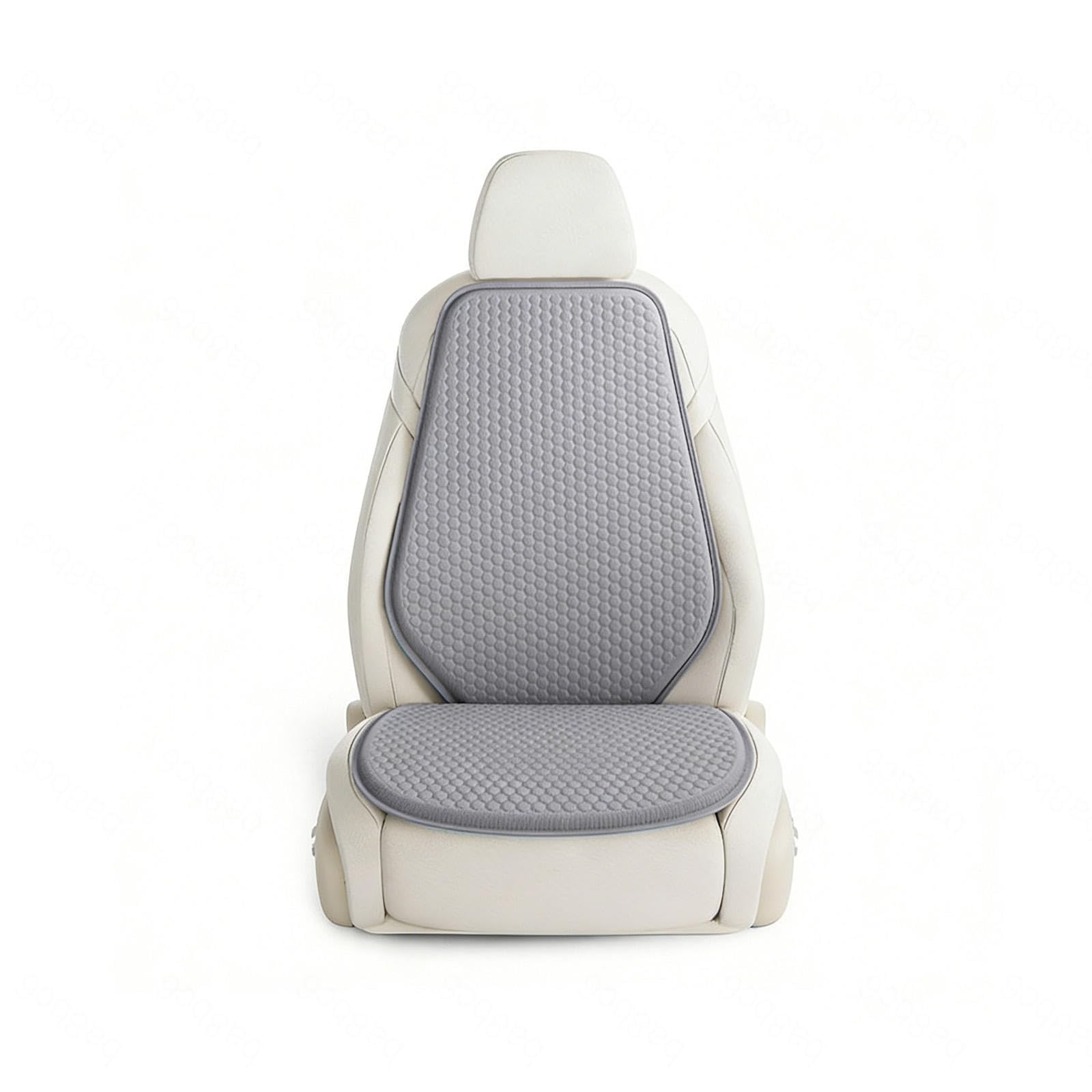 Cojín Asiento Coche Tejido de Refrigeración 3D Cojín Antiescaras Silla de Ruedas Fina, Transpirable y Cómoda para Automóviles, Sillas de Oficina, etc. ,Gray-HexagonalStyle-Seatcushion+Backcushion