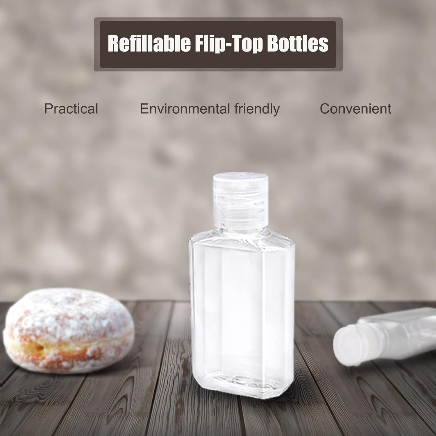 40 Pack 2 Oz Plastic Refillable Bottles with Flip Cap, Travel Size Bottles, Reusable Containers for Business Trip, Outdoor Camping - Image 6