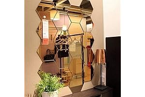 Manco Luella Hexagon Wall Mirror Stickers