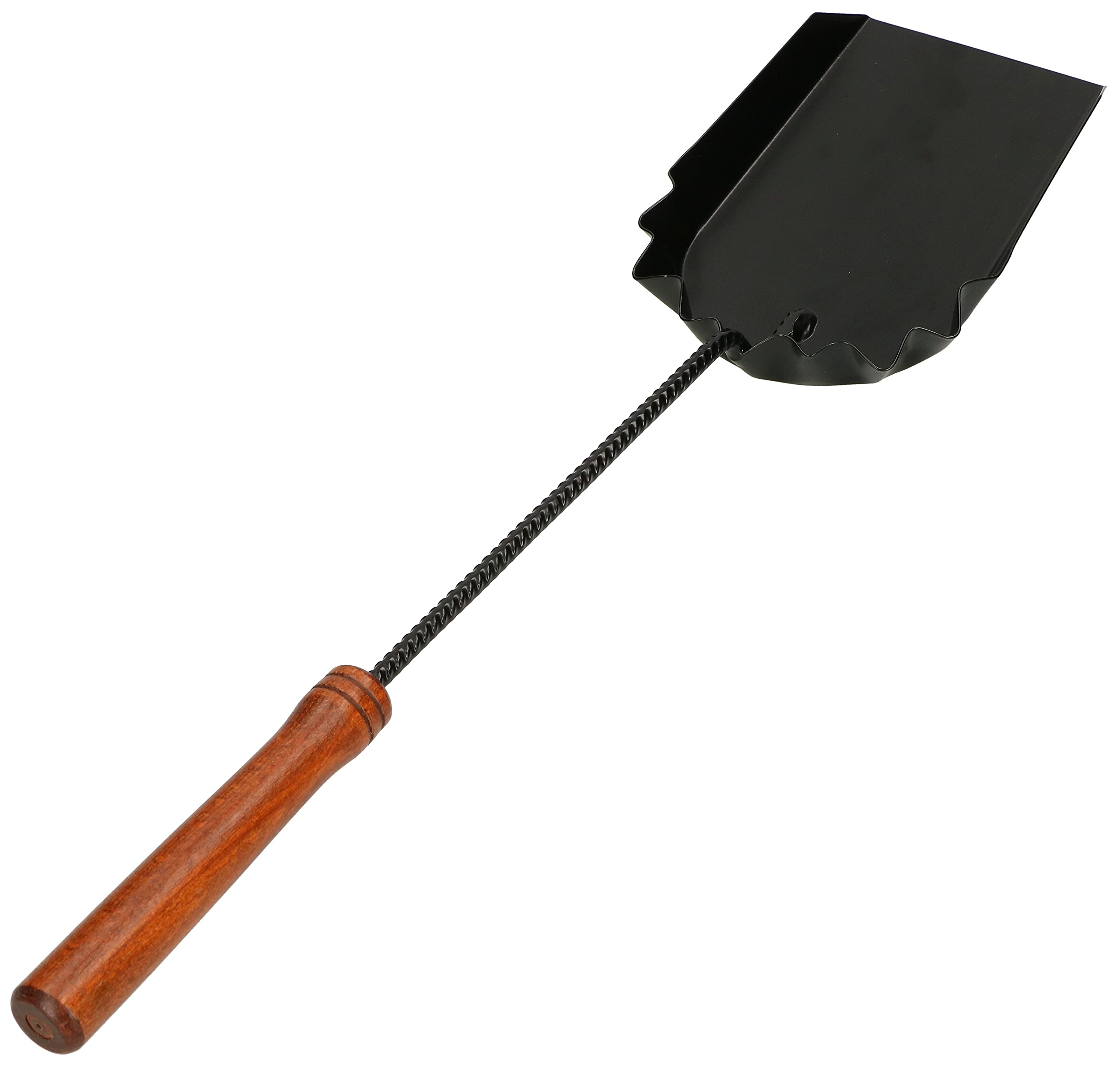 KOTARBAU® Kit de 3 Accesorios para Chimenea, 3 Herramientas: Pala, atizador y rascador de Ceniza, Utensilios de Metal con Mango de Madera, Cubiertos de Estufa, Barbacoa, Color Negro, 3 Unidades