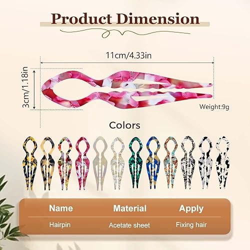 Miniatura 2 de Horquillas francesas para mujer, horquillas para el cabello mayoritario, pinzas elegantes para mujeres para recoger, moños, mecanismo de bloqueo de