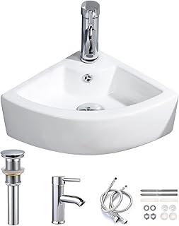 29 Very Small Kitchen Layout Ideas That Actually Work 44 Small Bathroom Sink Wall Mounted Basin Triangle Corner Mini Sink with Ch...