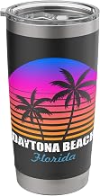 Retro Daytona Beach Florida Sunset Vintage Vacation Souvenir Stainless Steel Insulated Tumbler