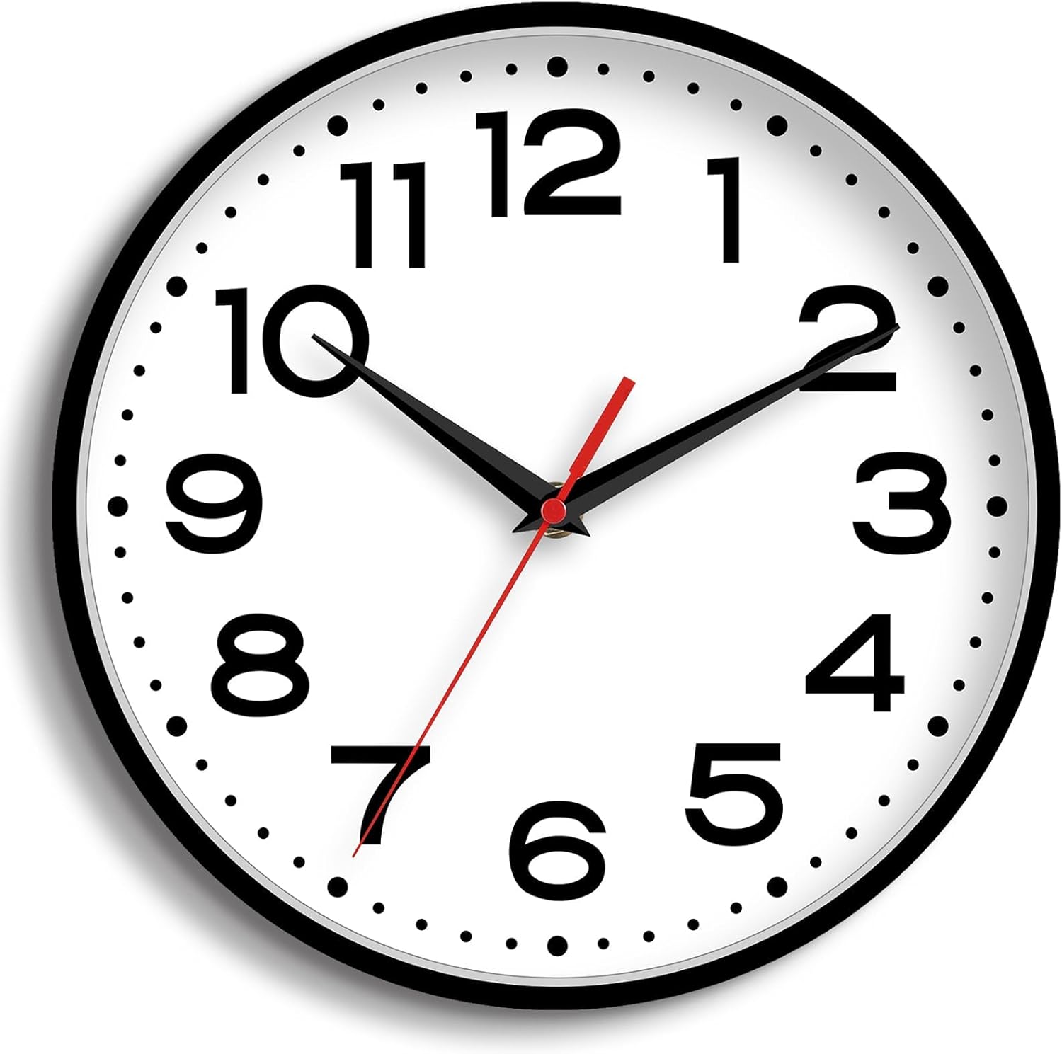 Wall Clock 18 Inch Silent Non-Ticking Modern Clock Battery Operated Classic Simple Minimalist Analog Decorative for Kitchen, Living Room,Office, Bedroom, Bathroom (Black) A_black 18 Inch